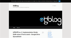 Desktop Screenshot of igiblog.cz